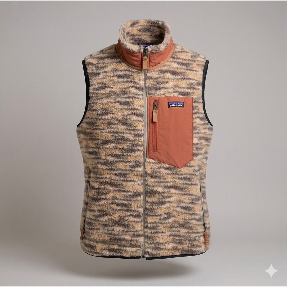 Patagonia Womens L Gorpcore Outdoors Granola Girl Heritage Woods Minimalist Vest